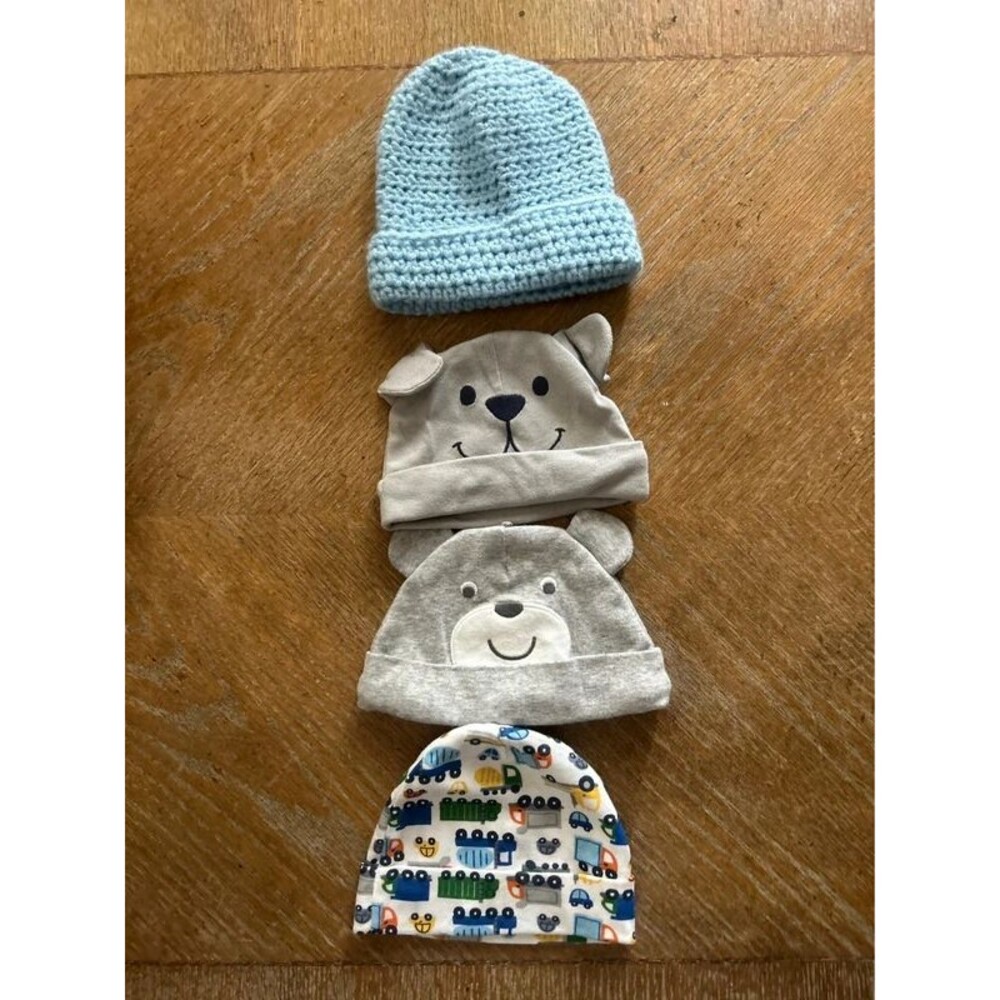 Baby boy hat bundle newborn to 3 months